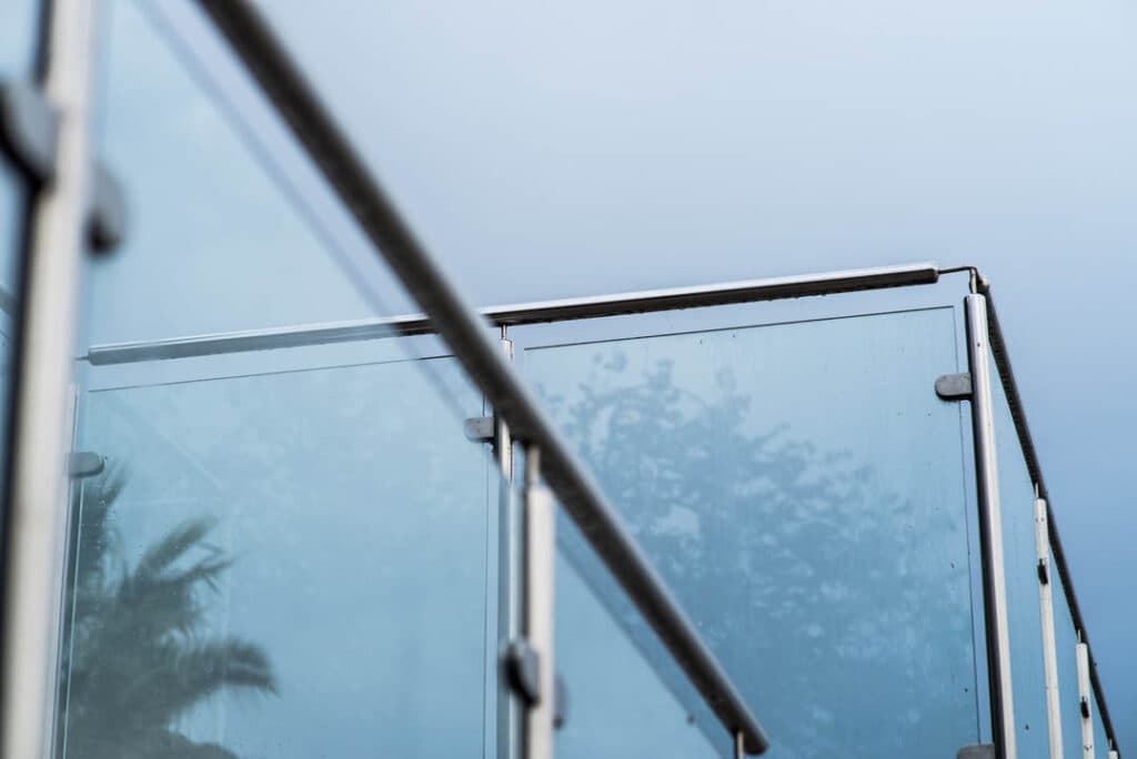 toughened glass railing