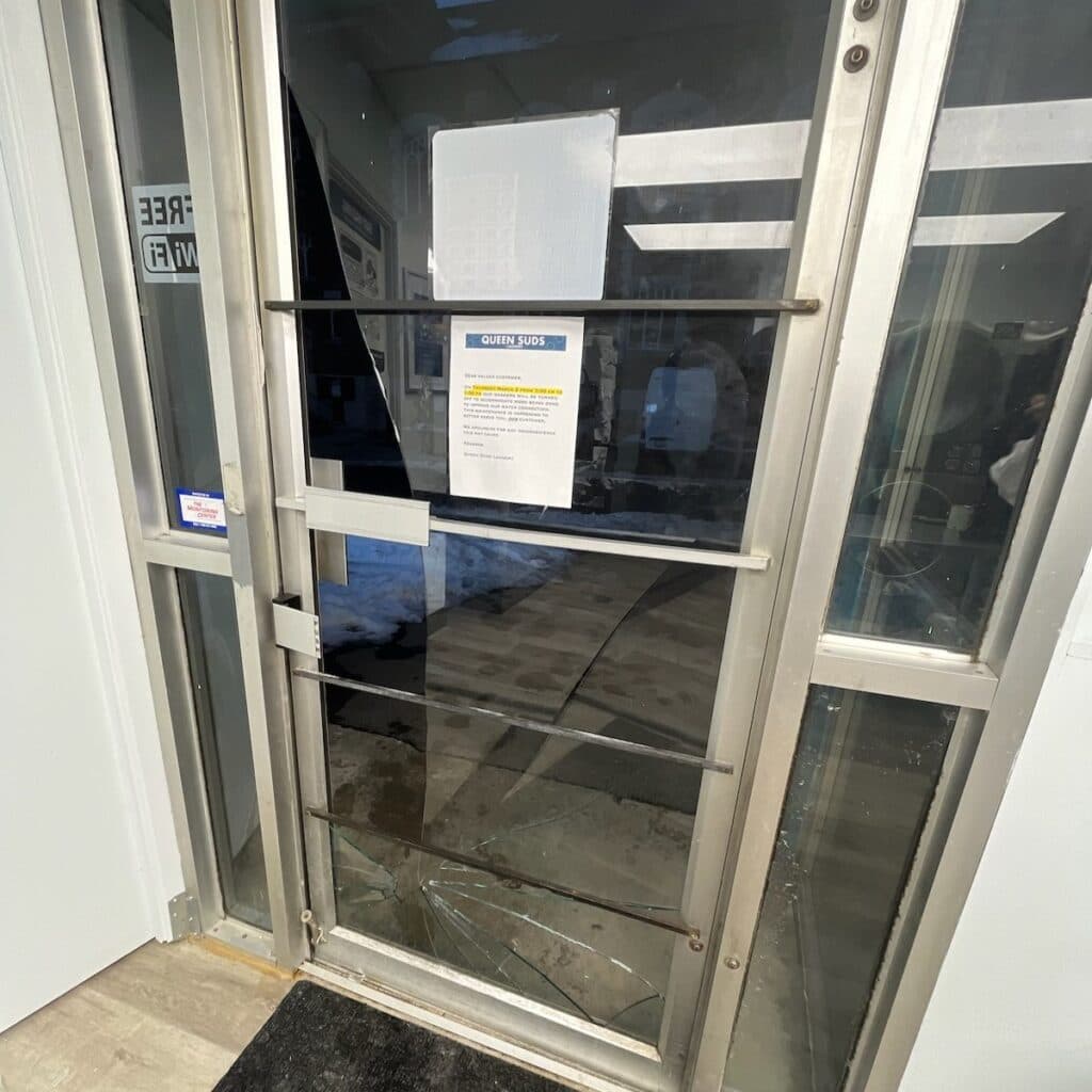 aluminum glass storefront entrance door