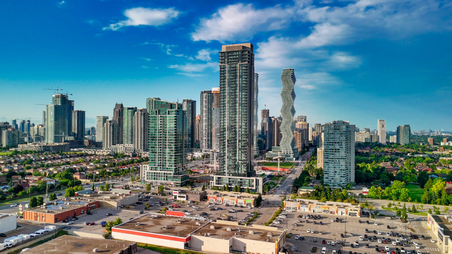 High-rise building glass project in Toronto