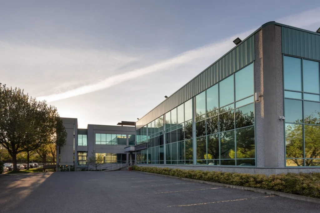 Commercial glass entrance doors and aluminum framing