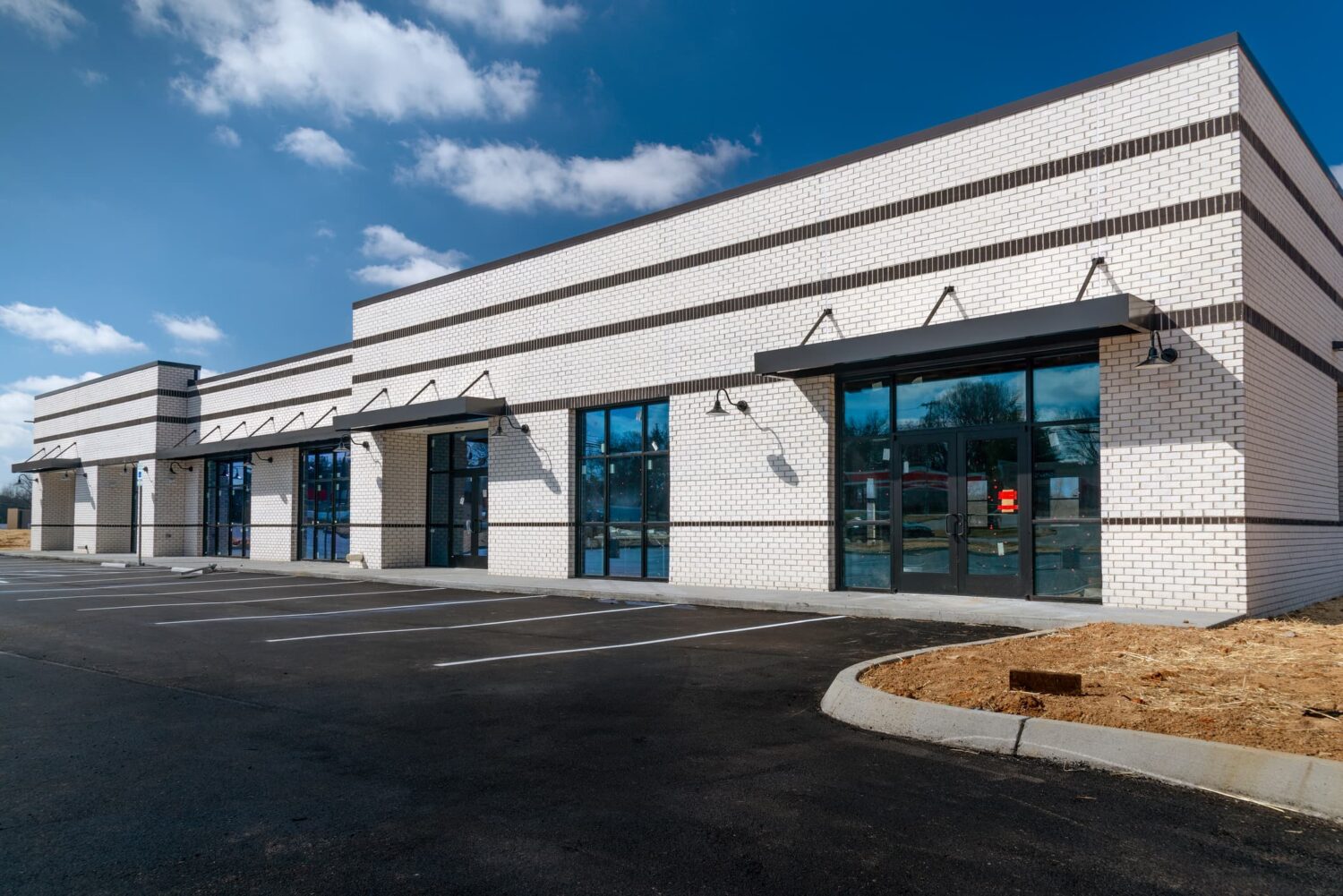 Commercial windows and doors at a managed Toronto property