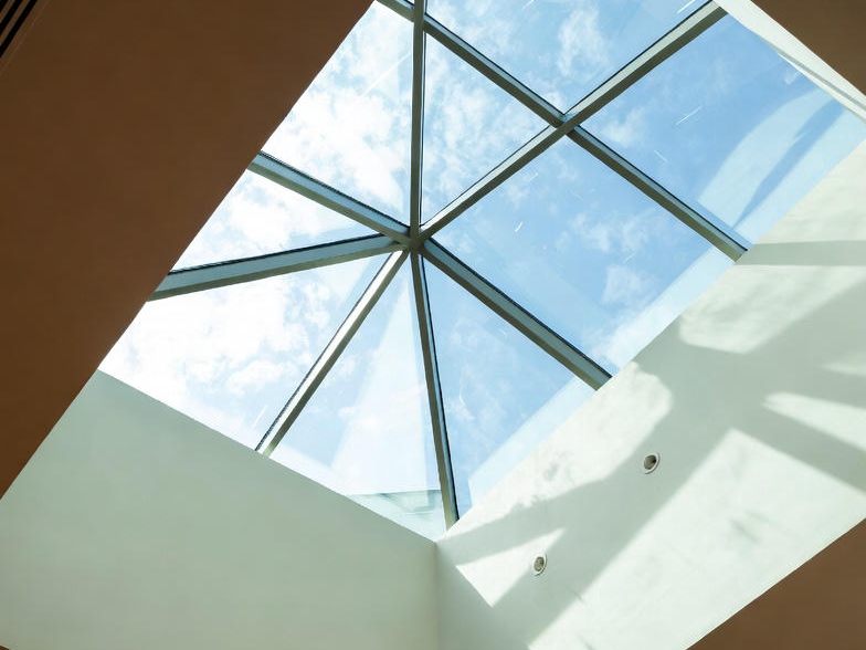 Custom glass ceiling installation in a Toronto property