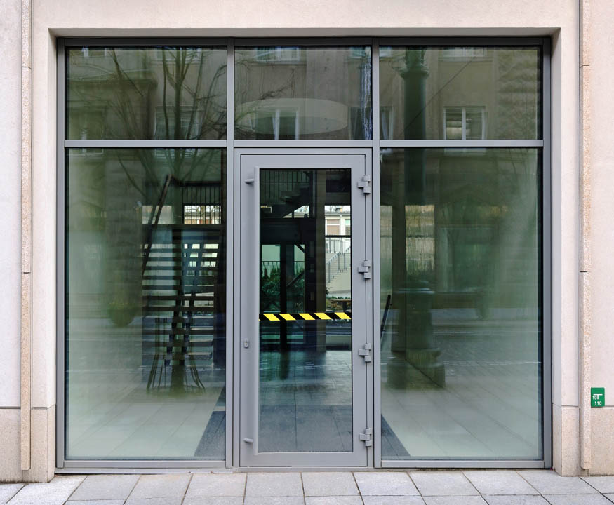 customized glass storefront door