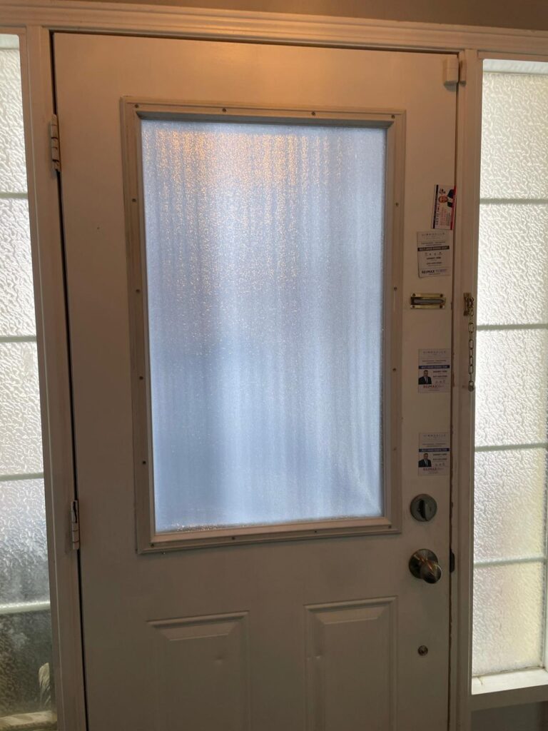 textured blur glass door